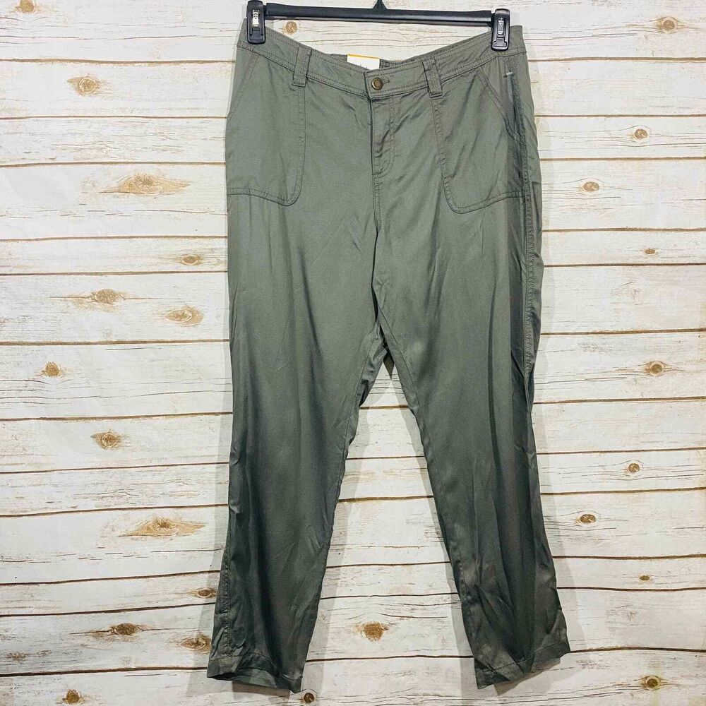 Women's Style & Co. Moss Green Pants, 100% Lyocell, 12, New